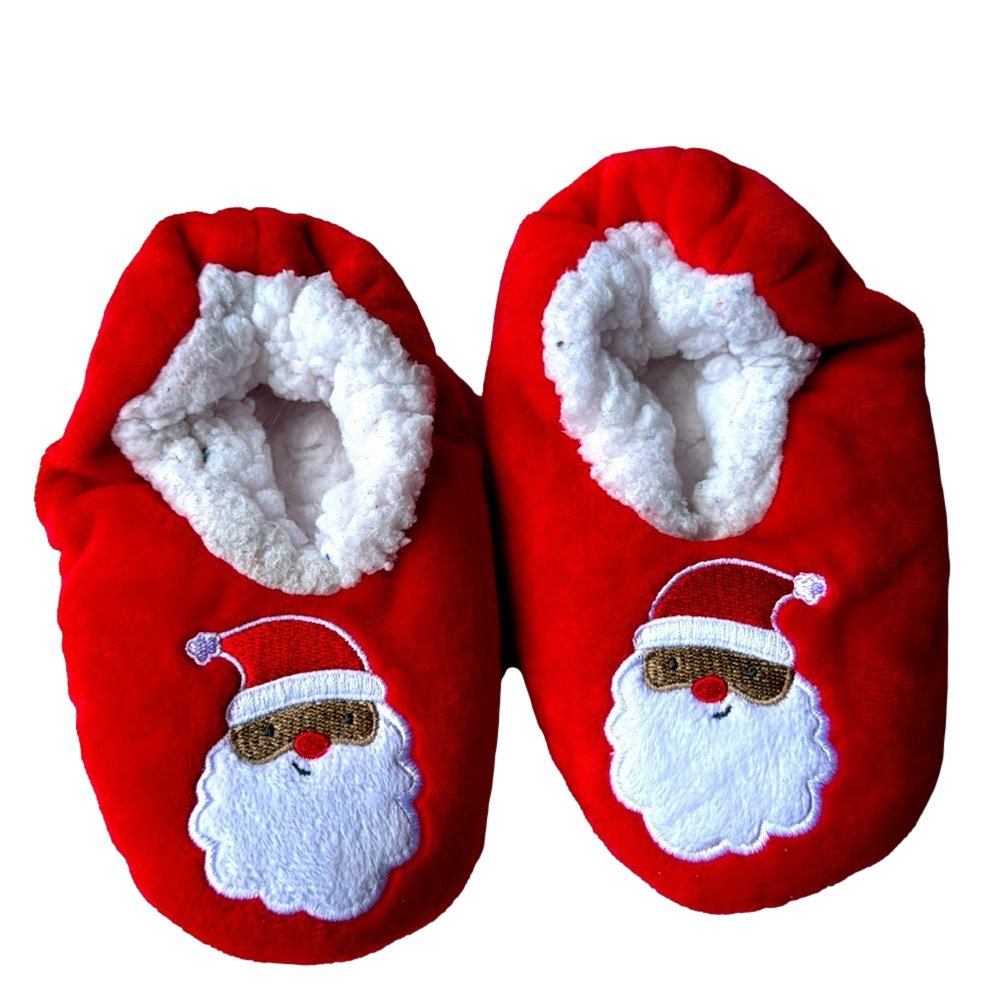 Toddler Santa Sherpa lined bootie slippers